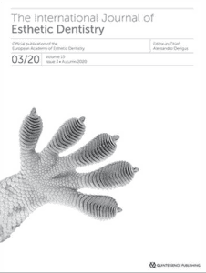 Couverture du Journal d'Esthétique Dentaire montrant une main en 3D avec des doigts en spirale.