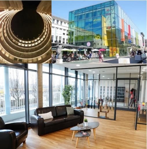 Ardentis, bâtiment innovant avec architecture en verre, situé en centre-ville, offrant un espace moderne et lumineux pour les activités professionnelles et commerciales.